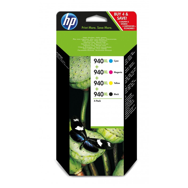 HP Encre 940 XL Multi Pack C2N93AE Je 1 X C4906AE C4907AE C4908AE